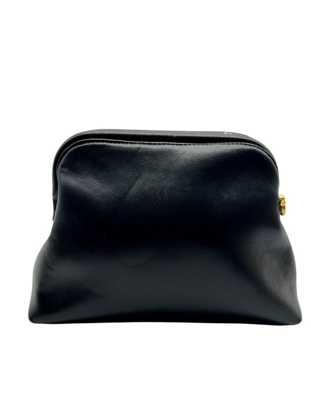 MMS Black Leather Crossbody Bag
